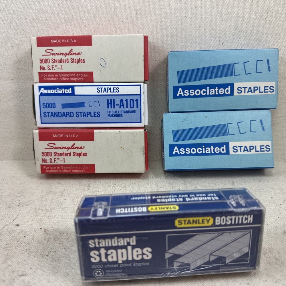 Various Brands VINTAGE STAPLES Maybe Different Sizes NEW & OPEN Lot of 6